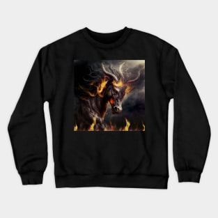 Demonic horse Crewneck Sweatshirt